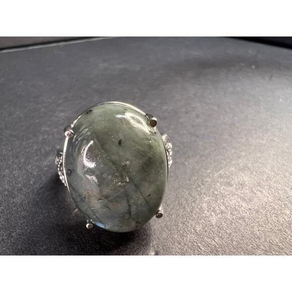 NEW Labradorite stainless steel ring size 7 - Picture 5 of 16